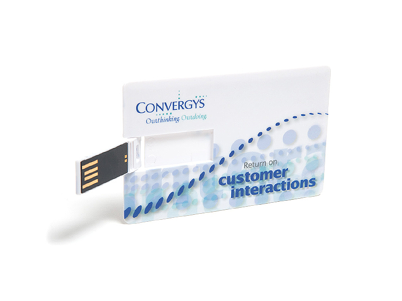 Branded credit card memory stick
